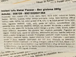 Matar Paneer Tofu 280 g