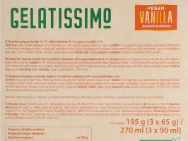 Gelatissimo sladoled vanilla chocolate & almonds 3 x 90 ml