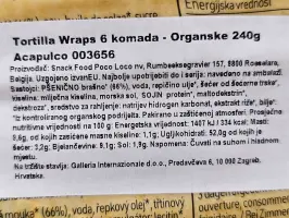 Acapulco tortilla wraps organske 240 g