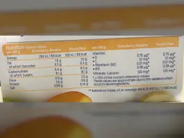 Strawberry banana peach pear yoghurt 4 x 125 g