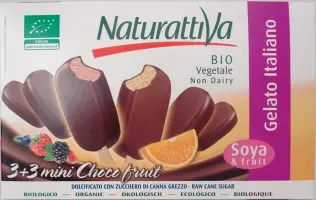 Soy ice cream with orange and berries 6 x 35 g